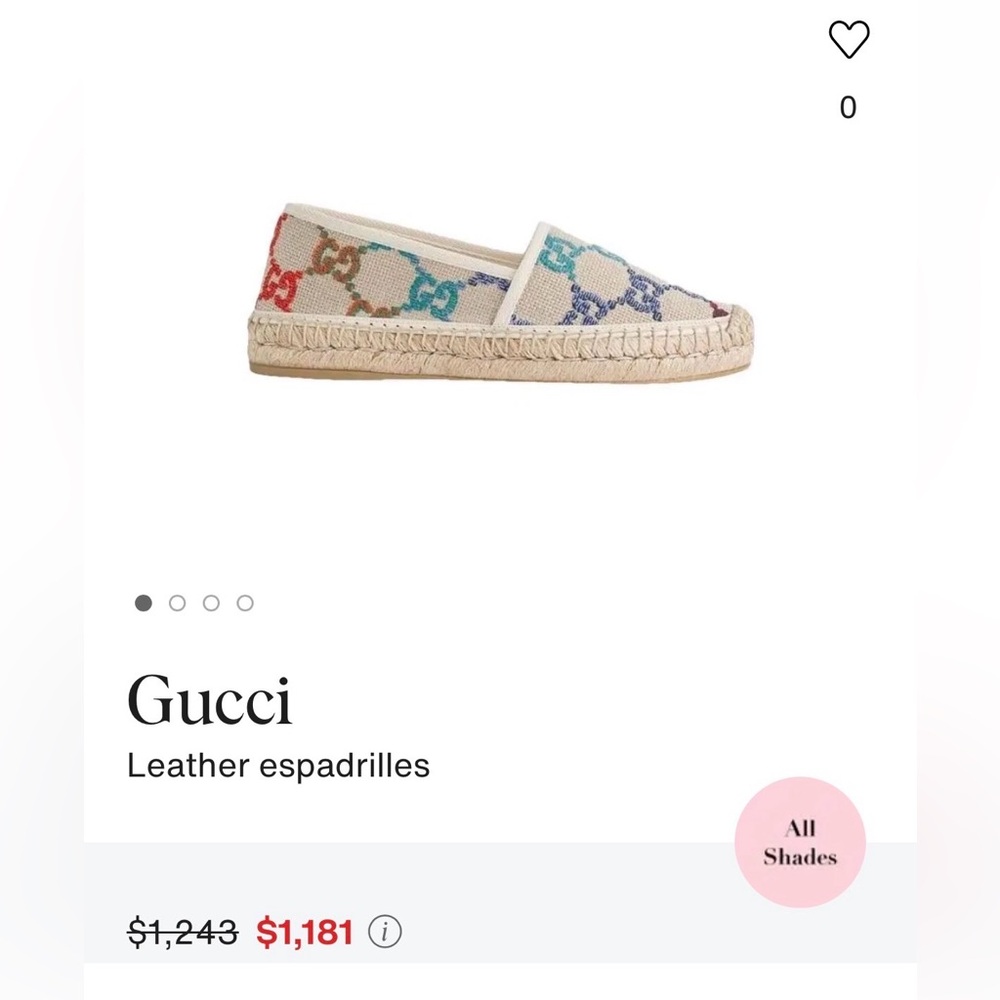 Gucci l’aveugle par amour Beige and Multicolor rainbow 39  Espadrilles Spain 9 - Picture 11 of 12